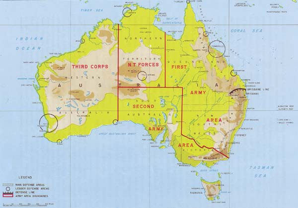 Plate No. 11, The Main Australian Defense Areas